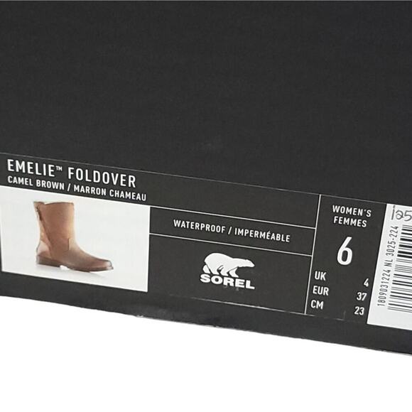 Sorel Emelie Foldover Casual Boots in Camel Brown Waterproof Leather Suede - Picture 14 of 14